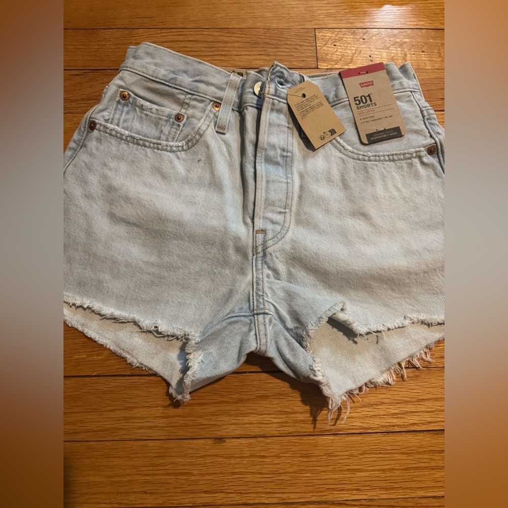 Levi's Women's Faded Blue Jean Shorts